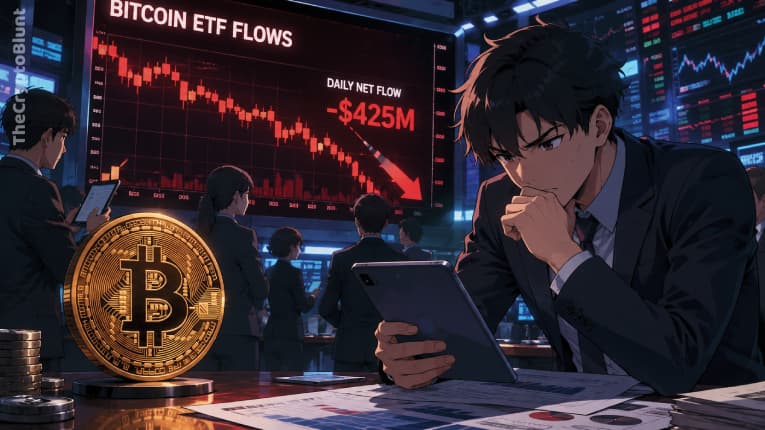 US Spot Bitcoin ETFs Record $425M Outflow Following Short-Lived Recovery