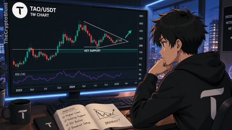 Bittensor Weekly Chart Analysis: TAO Holds Key Support as Breakout Signals Build